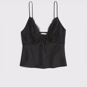 The A&F Bella Tie-Front Cami Black